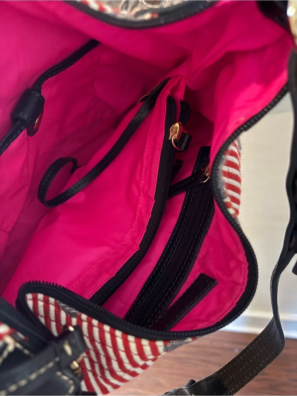 Dooney & Bourke Mickey Striped Canvas Bag